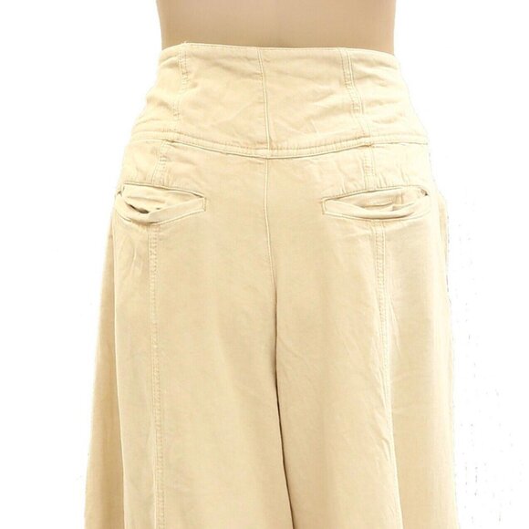 Free People Cream Wide Leg Pants - Picture 9 of 11